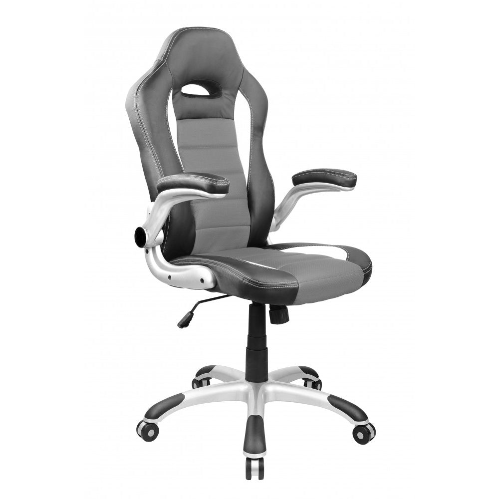 Office chair, sports seat, executive chair, grey/silver