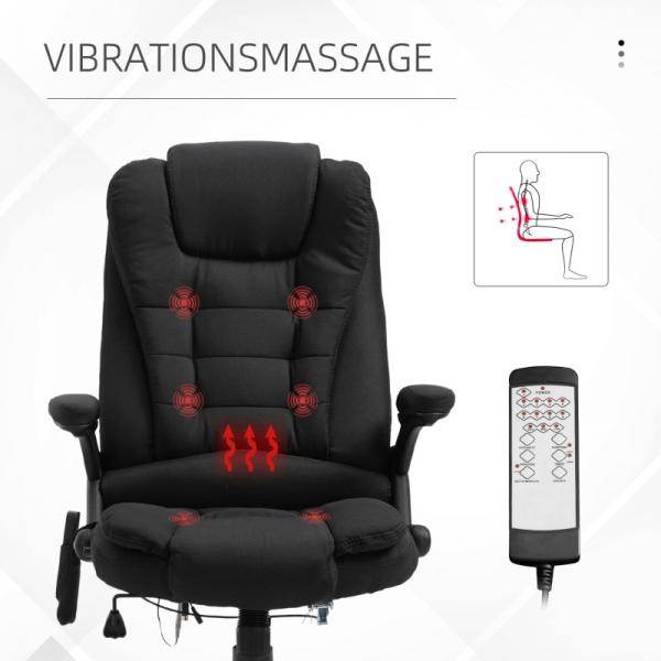 Massagesessel Chefsessel mit Massagefunktion Bürostuhl schwarz