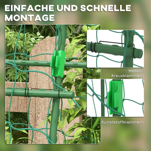 Rankbogen gross mit Vogelschutznetz für den Garten aus Metall