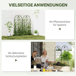 Rankgitter Rankhilfe 2er Set rostfrei für Kletterpflanzen Metall
