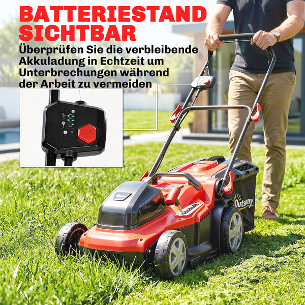 Rasenmäher Elektro mit 45L Fangkorb 800W 40cm Schnittbreite