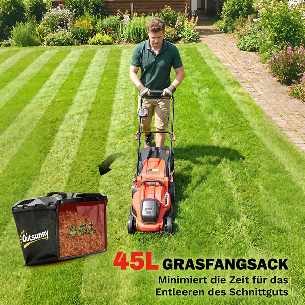 Rasenmäher Elektro mit 45L Fangkorb 800W 40cm Schnittbreite