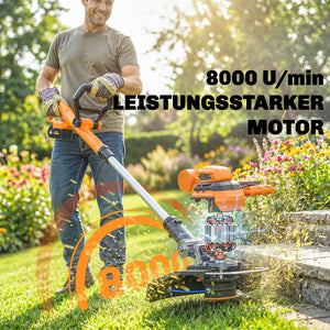 Rasentrimmer Freischneider mit Teleskopgriff und Akku 25cm