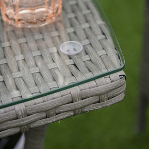 Rattan Gartenmöbel Set 3-tlg mit Tisch
