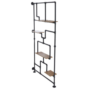 Raumteiler mit Regal Wohnregal Industrial Metall 203x100x20cm braun
