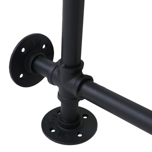 Raumteiler mit Regal Wohnregal Industrial Metall 203x100x20cm dunkelbraun