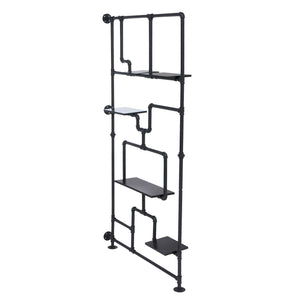 Raumteiler mit Regal Wohnregal Industrial Metall 203x100x20cm schwarz