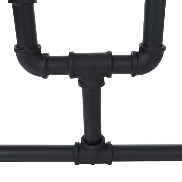 Raumteiler mit Regal Wohnregal Industrial Metall 203x80x20cm schwarz