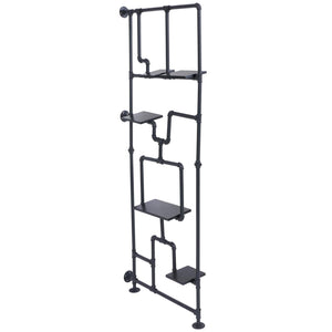 Raumteiler mit Regal Wohnregal Industrial Metall 203x80x20cm schwarz