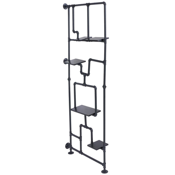 Raumteiler mit Regal Wohnregal Industrial Metall 203x80x20cm schwarz