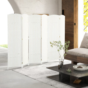 Raumtrenner Sichtschutzwand faltbar für Wohnzimmer und Büro weiss