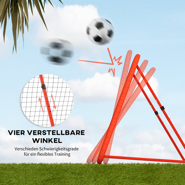Rebounder höhenverstellbar klappbar Netz Rot