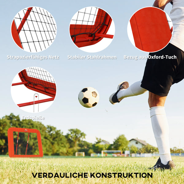 Rebounder höhenverstellbar klappbar Netz Rot