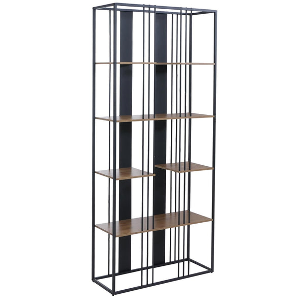 Regal Bücherschrank Hochschrank Industrial 180x80x31cm schwarz braun