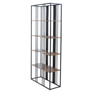 Regal Bücherschrank Hochschrank Industrial 180x80x31cm schwarz braun