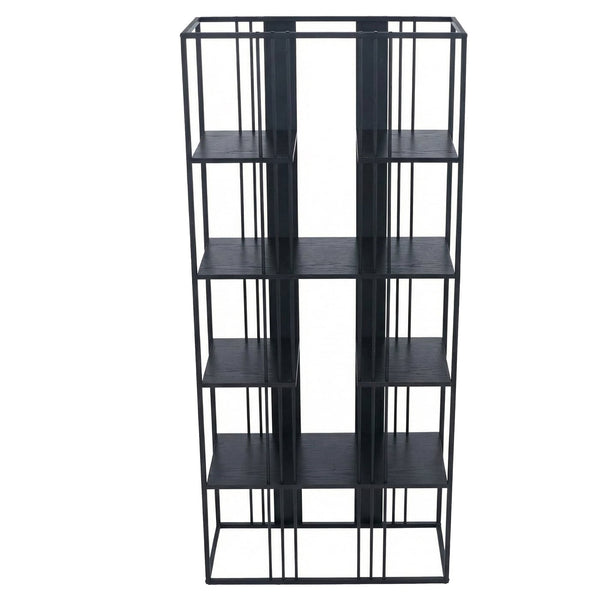 Regal Bücherschrank Hochschrank Industrial 180x80x31cm schwarz