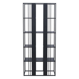 Regal Bücherschrank Hochschrank Industrial 180x80x31cm schwarz