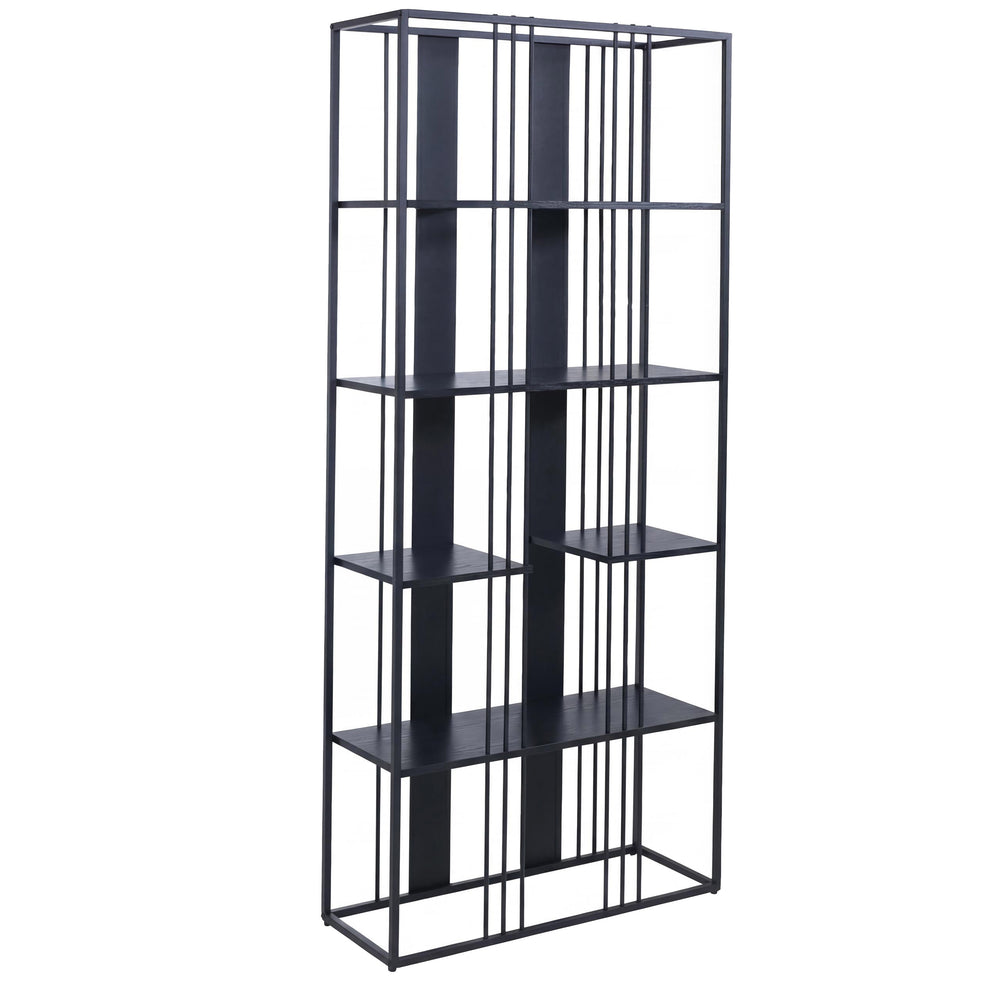 Regal Bücherschrank Hochschrank Industrial 180x80x31cm schwarz