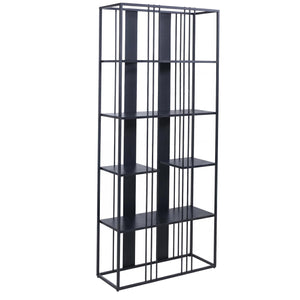 Regal Bücherschrank Hochschrank Industrial 180x80x31cm schwarz