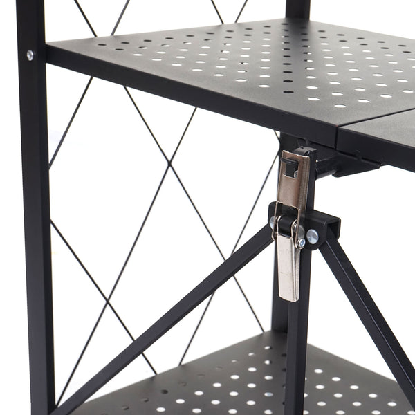 Regal JAM-J85 Standregal klappbar 3 Ebenen Stahl schwarz