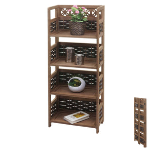 Regal JAM-K86 Standregal klappbar 110cm Geflecht dunkelbraun