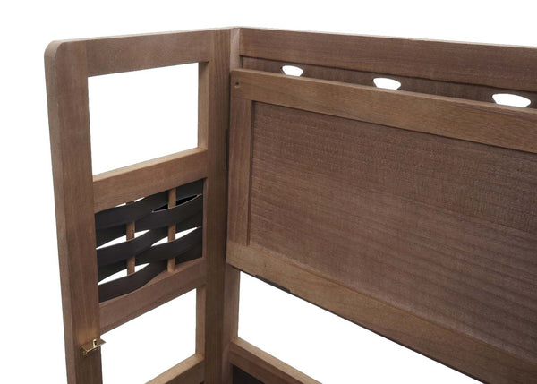 Regal JAM-K86 Standregal klappbar 110cm Geflecht dunkelbraun