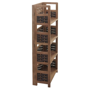 Regal JAM-K86 Standregal klappbar 110cm Geflecht dunkelbraun