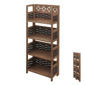 Regal JAM-K86 Standregal klappbar 110cm Geflecht dunkelbraun