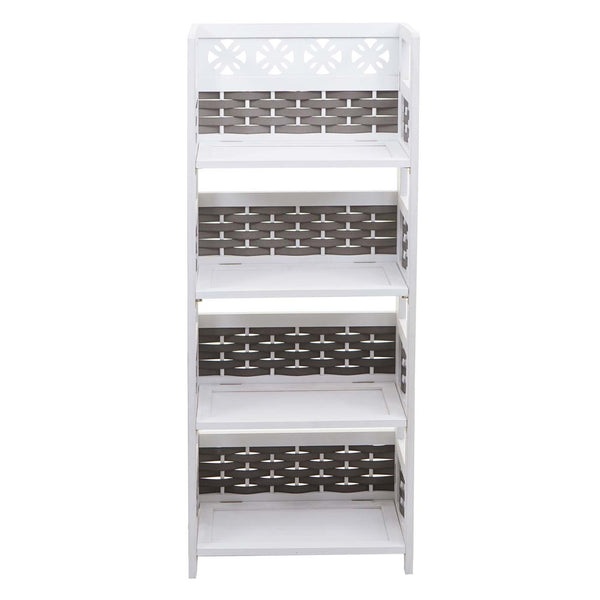 Regal JAM-K86 Standregal klappbar 110cm weiss Geflecht grau