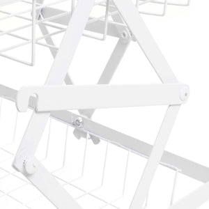 Regal Küchenregal Rollregal Küchenwagen Korb faltbar 95x39x28cm weiss