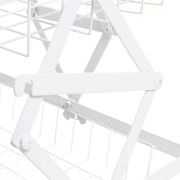 Regal Küchenregal Rollregal Küchenwagen Korb faltbar 95x39x28cm weiss
