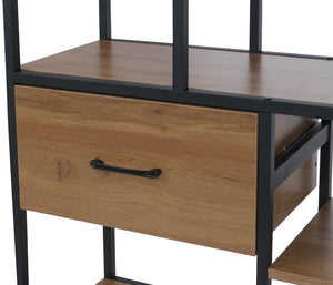 Regal Regalschrank Bücherregal Schubladen Industrial 150x81x33cm braun
