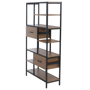 Regal Regalschrank Bücherregal Schubladen Industrial 150x81x33cm braun