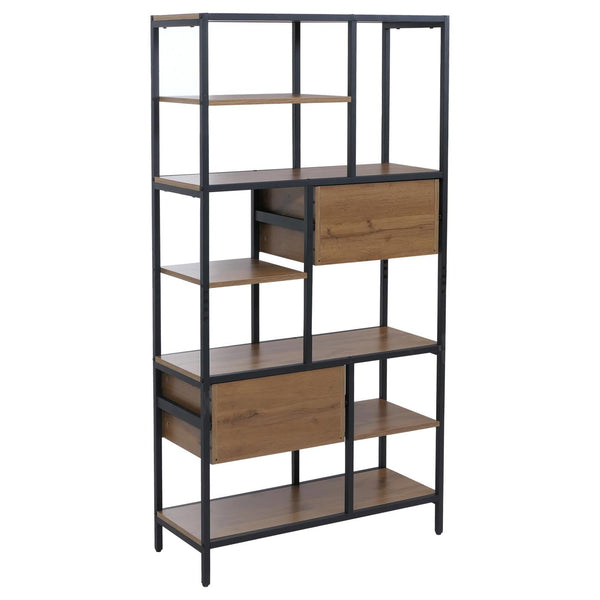 Regal Regalschrank Bücherregal Schubladen Industrial 150x81x33cm braun