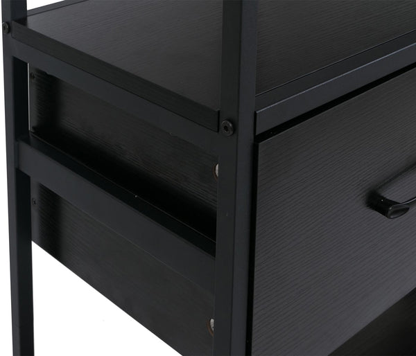 Regal Regalschrank Bücherregal Schubladen Industrial 150x81x33cm schwarz