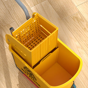 Reinigungswagen mit Mopp und Presse für professionelle Reinigung 20L