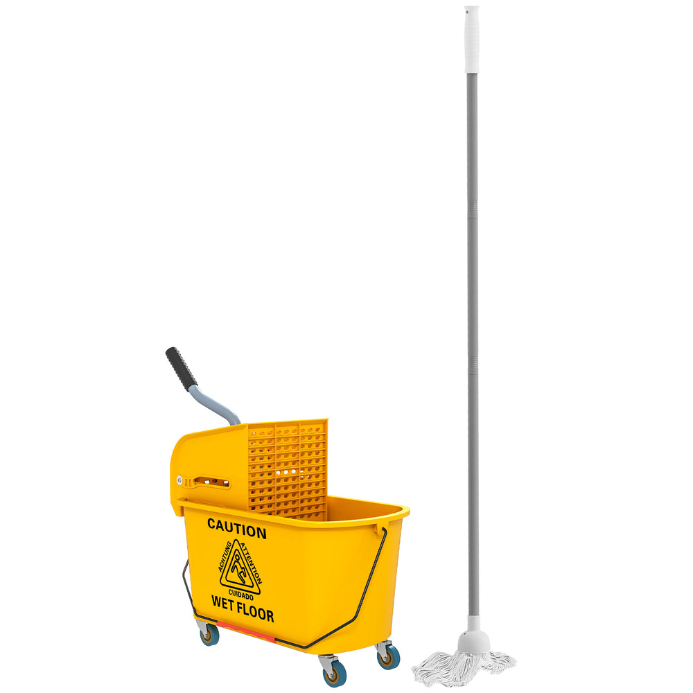 Reinigungswagen mit Mopp und Presse für professionelle Reinigung 20L
