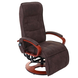 Relaxliege Relaxsessel Massagesessel mit Massage Wildlederimitat braun