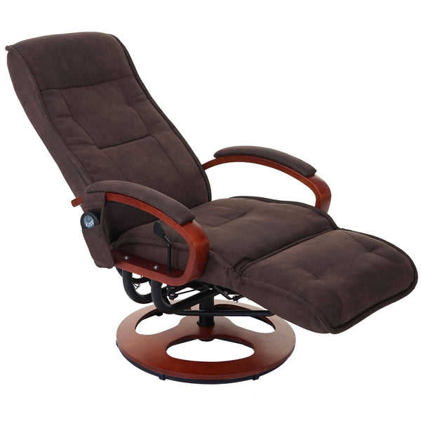 Relaxliege Relaxsessel Massagesessel mit Massage Wildlederimitat braun