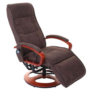 Relaxliege Relaxsessel Massagesessel mit Massage Wildlederimitat braun