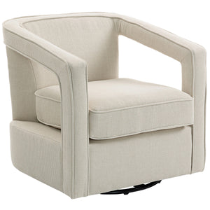 Relaxsessel drehbar mit Armlehnen für Wohnzimmer beige