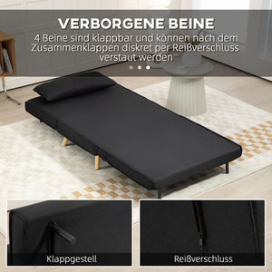 Relaxsessel mit Bettfunktion für 1 Person modern schwarz