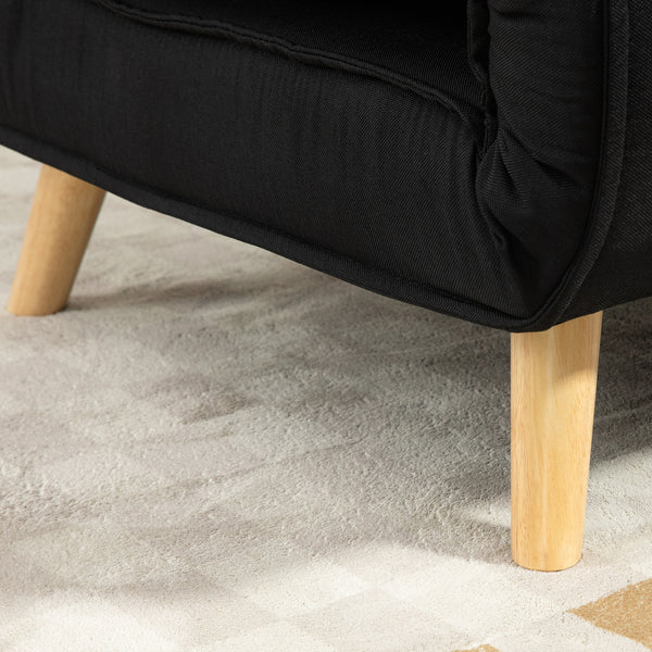 Relaxsessel mit Bettfunktion für 1 Person modern schwarz