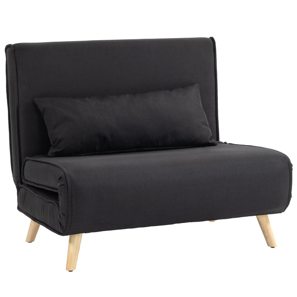 Relaxsessel mit Bettfunktion für 1 Person modern schwarz