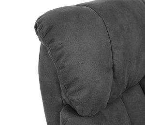 Relaxsessel Calgary 2 Fernsehsessel 150kg dunkelgrau Walnuss-Optik