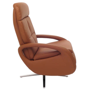 Relaxsessel Design Fernsehsessel TV-Sessel Liegesessel drehbar Voll-Leder braun
