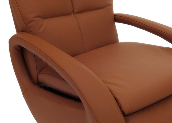Relaxsessel Design Fernsehsessel TV-Sessel Liegesessel drehbar Voll-Leder braun