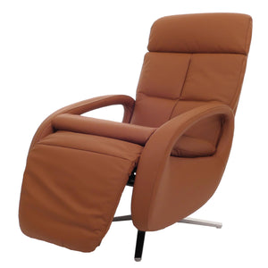 Relaxsessel Design Fernsehsessel TV-Sessel Liegesessel drehbar Voll-Leder braun