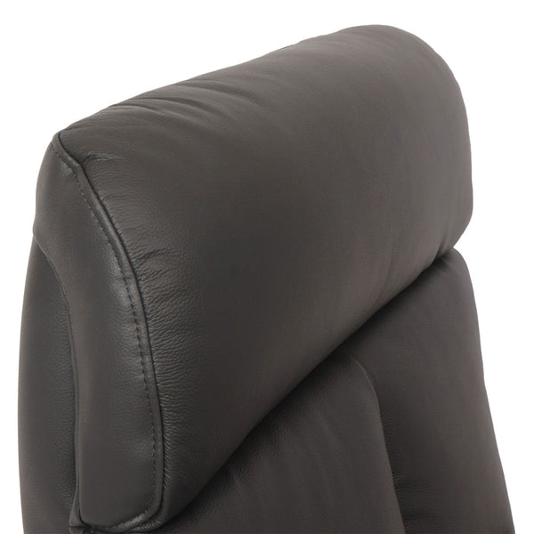 Relaxsessel Design Fernsehsessel TV-Sessel Liegesessel drehbar Voll-Leder schwarz