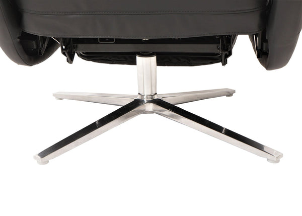 Relaxsessel Design Fernsehsessel TV-Sessel Liegesessel drehbar Voll-Leder schwarz